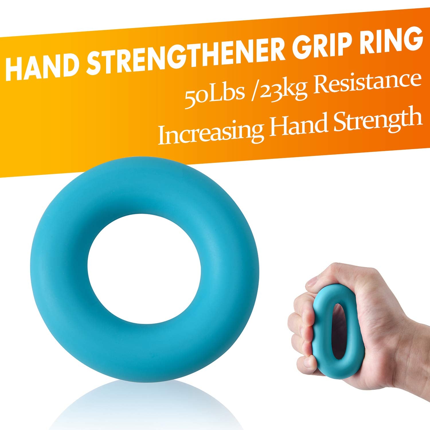 Imenseas Hand Grip Strengthener 7 Pack Adjustable Hand Gripper Finger Stretcher Resistance Extensor Bands Finger Exerciser Grip