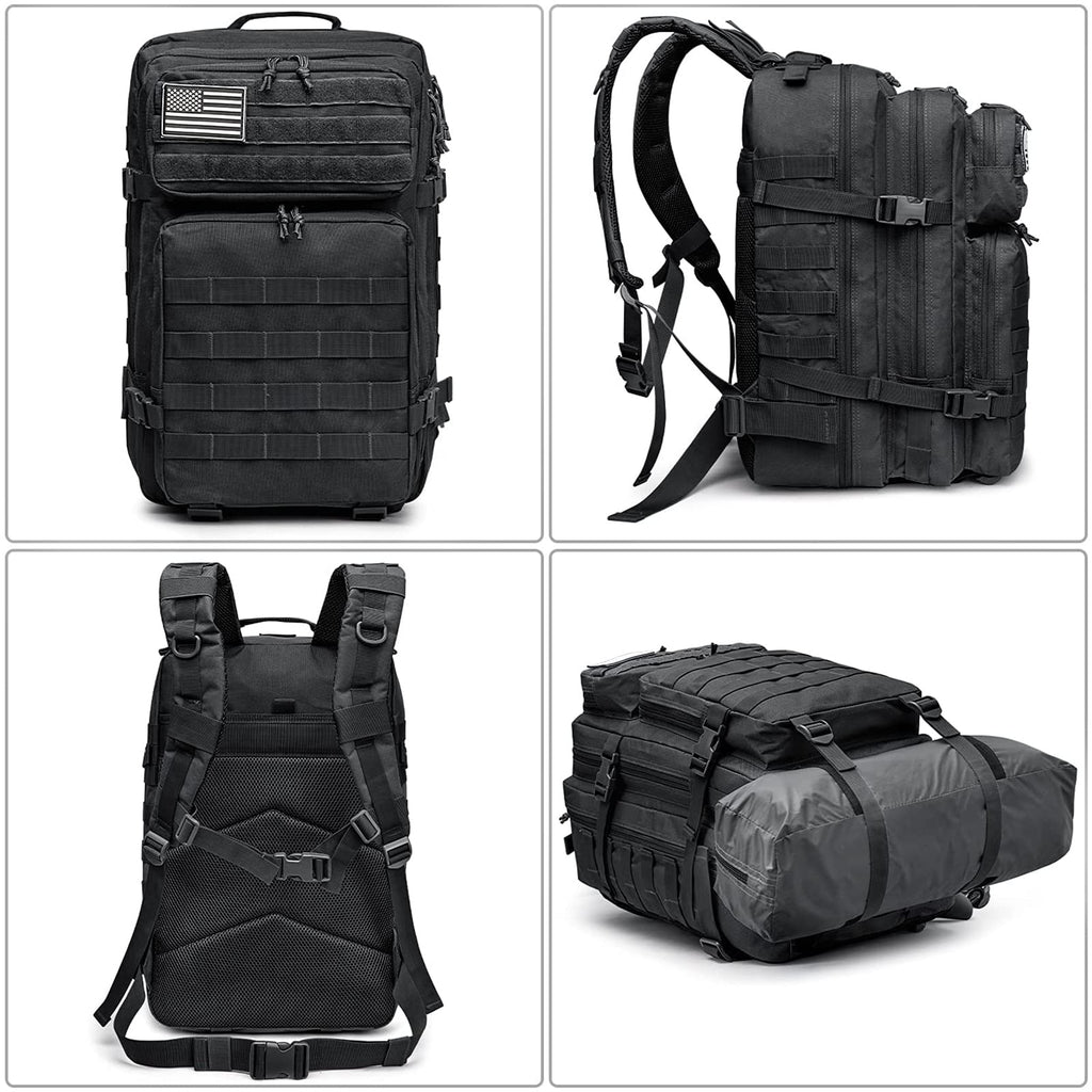 G4Free 45L Military Tactical Backpack 3 Day Assault Survival Molle Pack Bug Out Bag Travel Fishing Backpack Rucksack