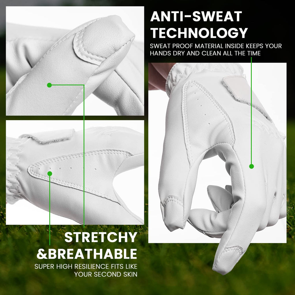 Elusefor Precisionpro Master Left Hand Golf Glove - Ultimate Control For Perfect Swing, Moisture-Wicking, Durable, Ergonomic Des