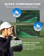 Golf Rangefinder Jiehome X1 Laser Range Finder With Slope Magnetic, 6X, Flagpole Lock Vibration, 660Yds Rangefinder For Golfing