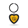 Rico Industries Ncaa Arkansas Pine Bluff Ncaa Rhinestone Heart Colored Keychain, Black, 3-Inches In Length