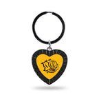 Rico Industries Ncaa Arkansas Pine Bluff Ncaa Rhinestone Heart Colored Keychain, Black, 3-Inches In Length