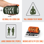 Go Time Gear Life Tent Emergency Survival Shelter - 2 Person Emergency Tent - Use As Survival Tent, Emergency Shelter, Tube Tent