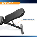 Marcy Multi-Purpose Adjustable Workout Utility Weight Bench For Full Body Upright, Incline, Decline, And Flat Exercise Sb-228 ,