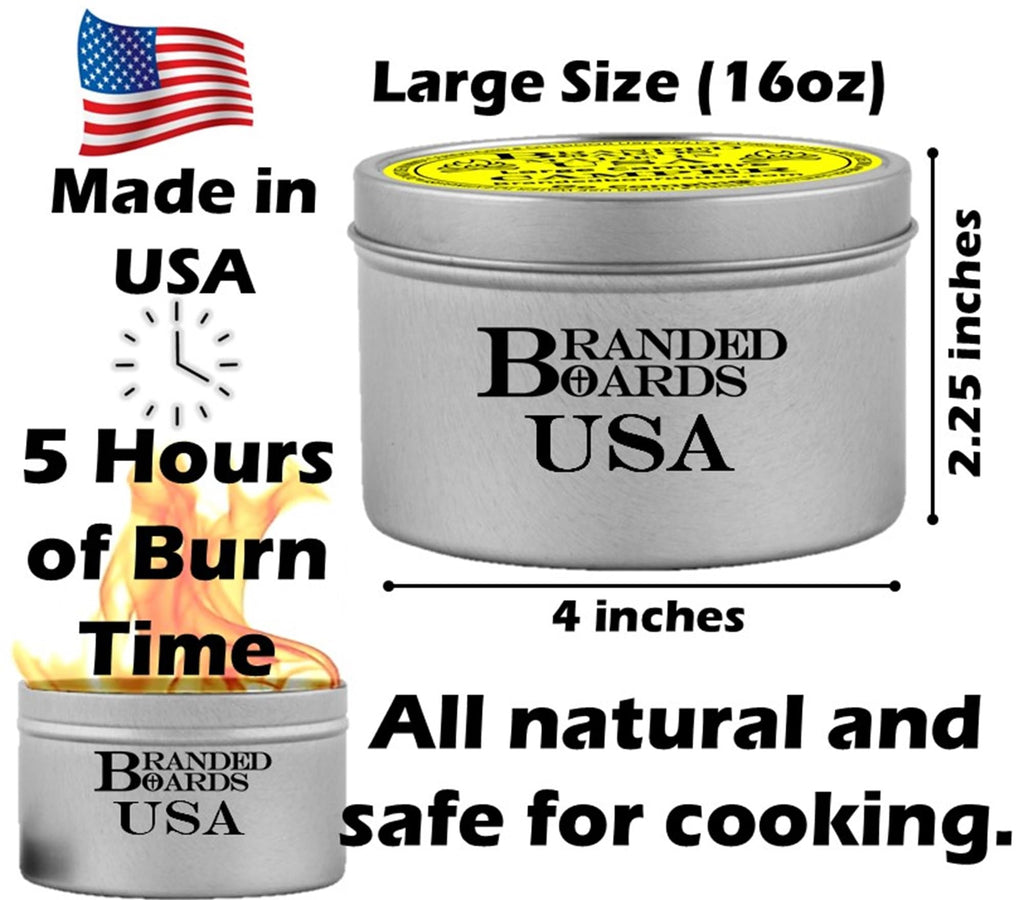 Branded Boards | Made In Usa | Portable Mini Bonfire Campfire In A Can | Reusable & Up To 5 Hours Of Burn Time | Picnics Parties