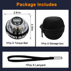 PYSUG Wrist Power Gyro Ball with Counter, Curaball Torque Ball Hand Exerciser for Grip Strength Arm Trainer Chest Workout Equipm