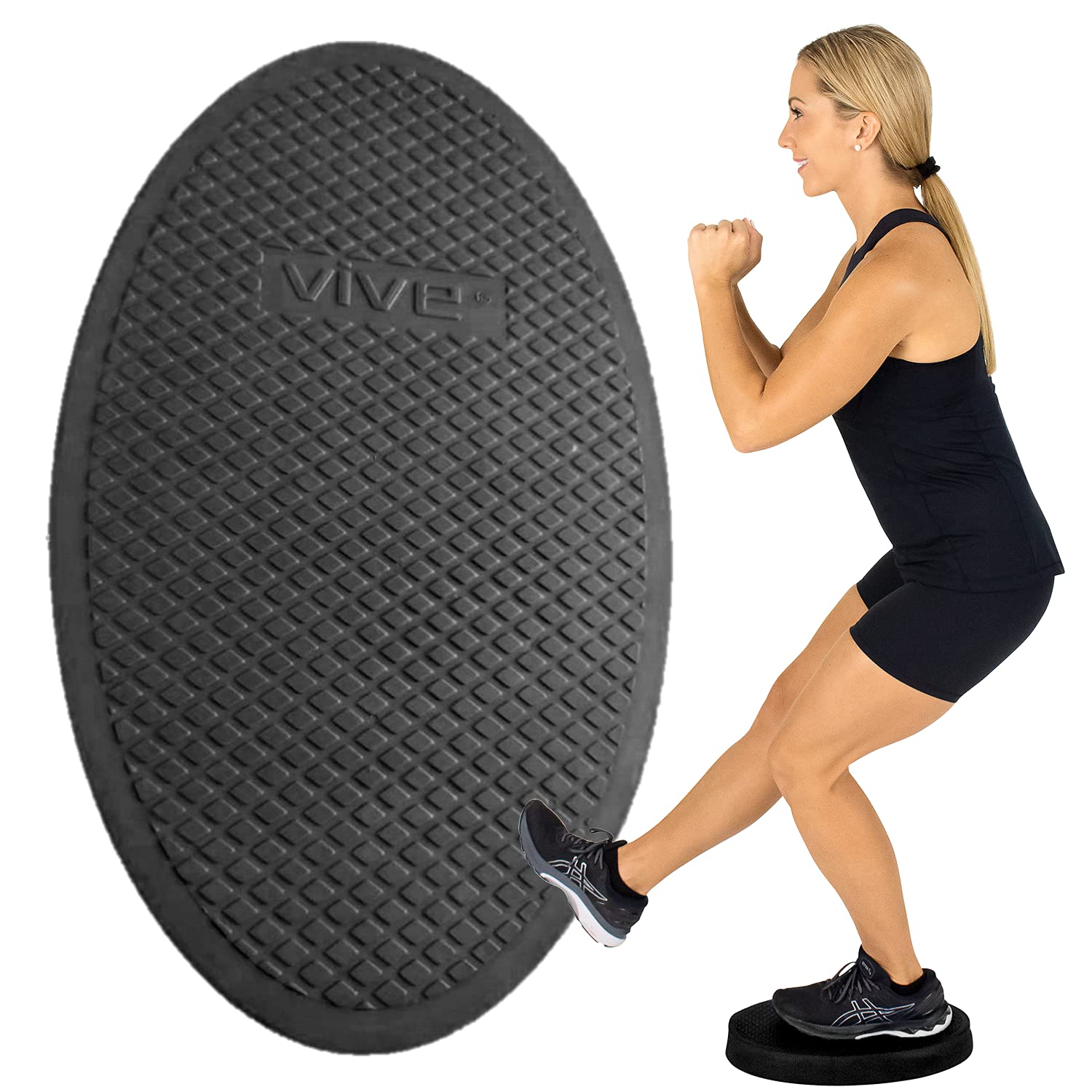 Vive Oval Balance Pad (Pair, Black)