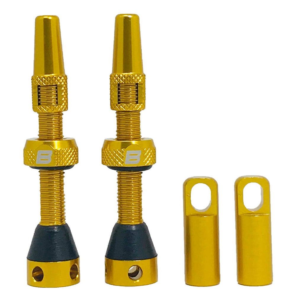 Bwshlf Gloden Tubeless Presta Valve Stem 40Mm  44Mm, Super Light Alloy Presta Valve Stem Kit With Valve Core Remover Tool And Va