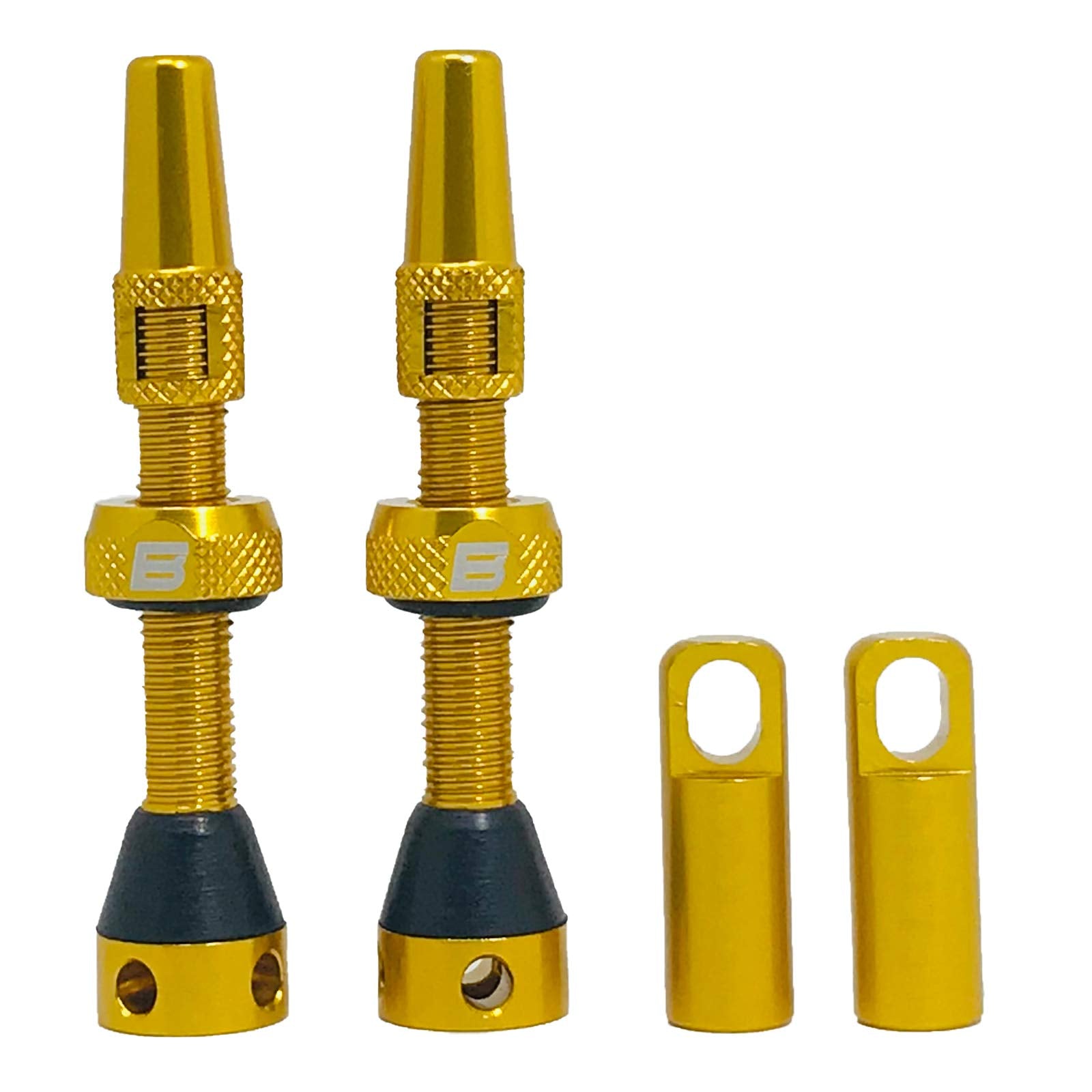 Bwshlf Gloden Tubeless Presta Valve Stem 40Mm  44Mm, Super Light Alloy Presta Valve Stem Kit With Valve Core Remover Tool And Va