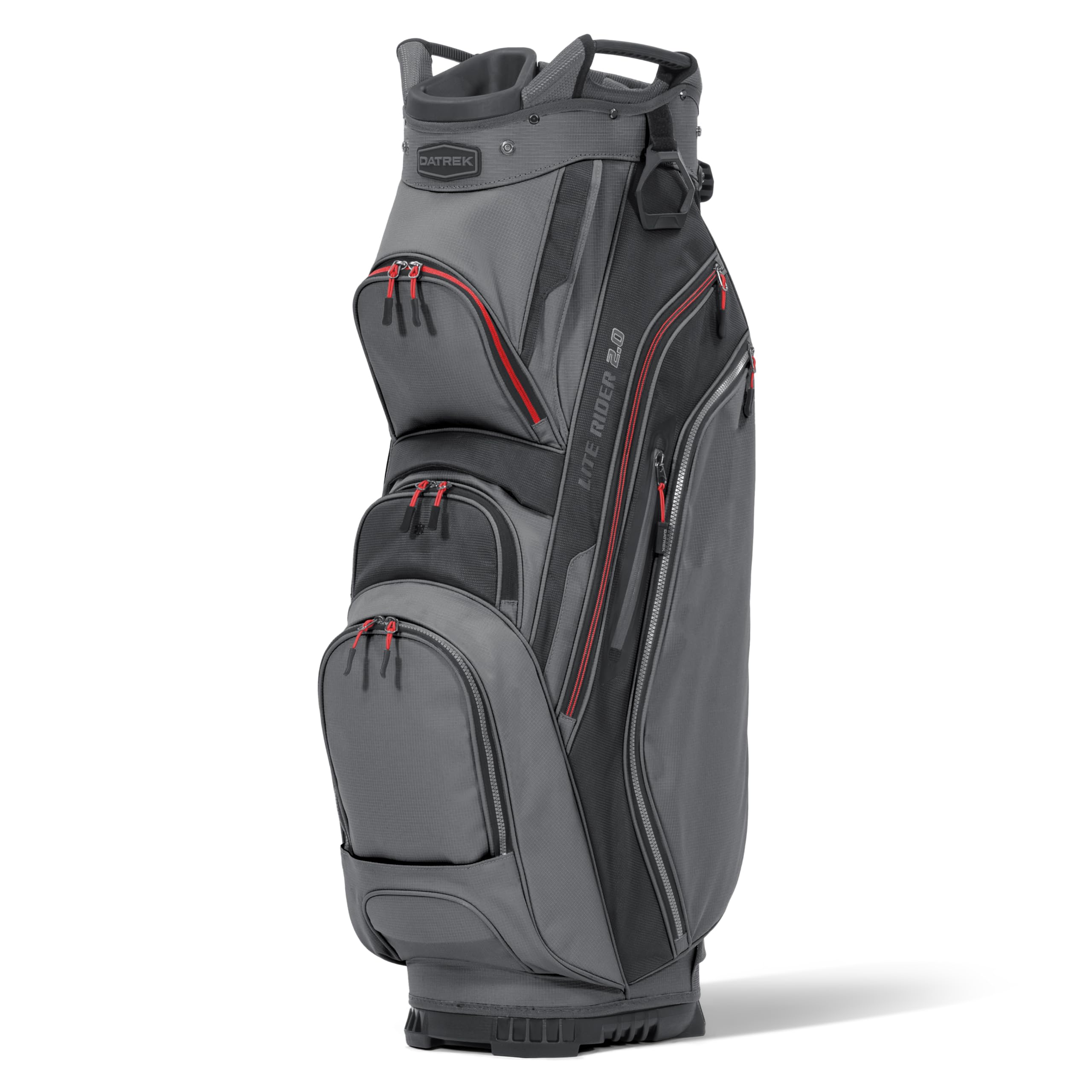 Datrek Lite Rider 2.0 Golf Cart Bag, Charcoal/Black/Red