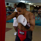 Ringside Imf Tech Sparring Elastic Boxing Gloves (White, 16-Ounce)