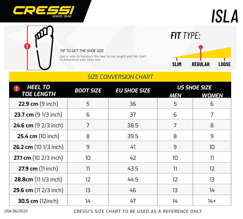 Cressi Isla 5Mm, Blackblack, Us Mens 9
