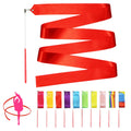 Novelty Place 10Pcs Dance Ribbons Streamers - 6.6Ft Gymnastics Dacing Ribbon Wands - Perfect Rhythm Ribbon Sticks For Unisex Kid