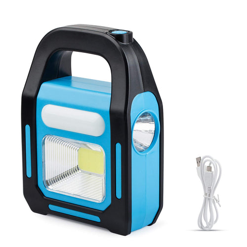 1 Pack 3 in 1 Solar USB Rechargeable Brightest COB LED Camping Lantern, Charging for Device, Waterproof Emergency Flashlight LED