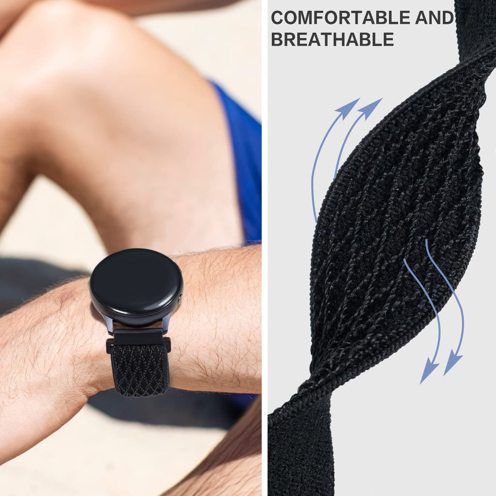 Sunnyson 6 Pack Stretchy Nylon Watch Bands Compatible With Samsung Galaxy Active 2 Watch Bandsgalaxy Watch 4 Band 40Mm 44Mmgalax
