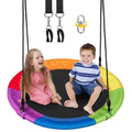 DECORLIFE Tree Swing - 40 Inch 360 Rotating Saucer Swing for Kids & Adults, Heavy Duty 700lb Capacity with 900D Oxford Fabric, P
