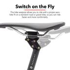 Redshift Dual-Position Bike Seatpost, Aluminum Bicycle Seat Post Saddle Pole, Cycle Biking Accessories And Parts, 27.2Mm X 350Mm