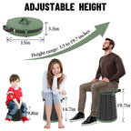Alevmoom Xxl Portable Toilet For Camping,880Lbs Capacity,19.7H Adjustable Portable Toilet With 7 Garbage Bags,Porta Potty For Ad