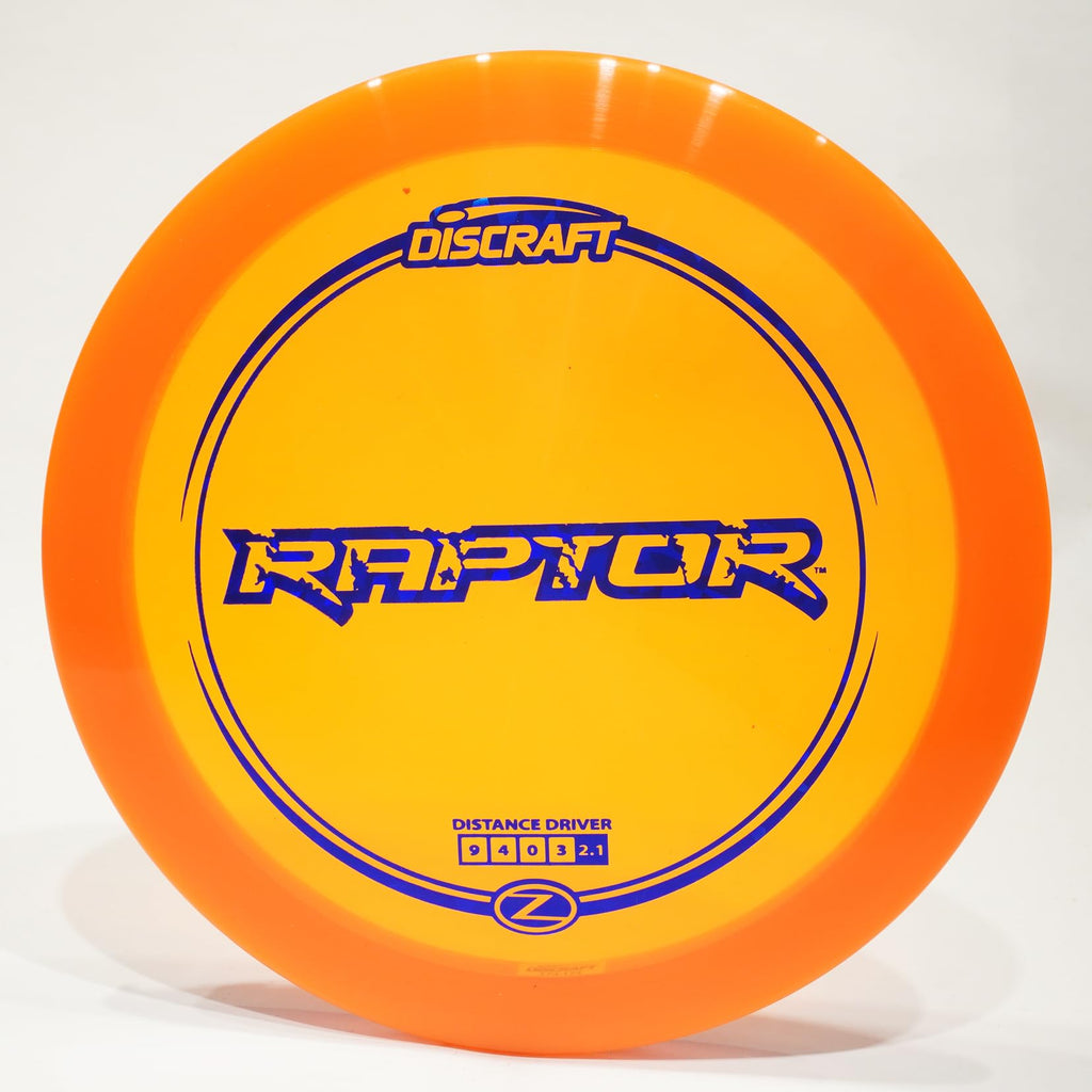 Discraft Raptor (Z Line) Driver Golf Disc, Pick Weight/Color [Stamp & Exact Color May Vary] Orange 173-174 Grams