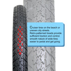 2-Pack Cruiser Bike Tires Set: Mohegia 26X2.125 Inch (57-559 Mm) Folding Tires, Inner Tubes,And Tire Levers Replacement Kit For