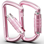Freskaro 3Inch Locking Carabiner Clips With A Twist Auto Lock, Heavy Duty Rated 2698Lbs, Lightweight & Rustproof 7075 Aluminum,