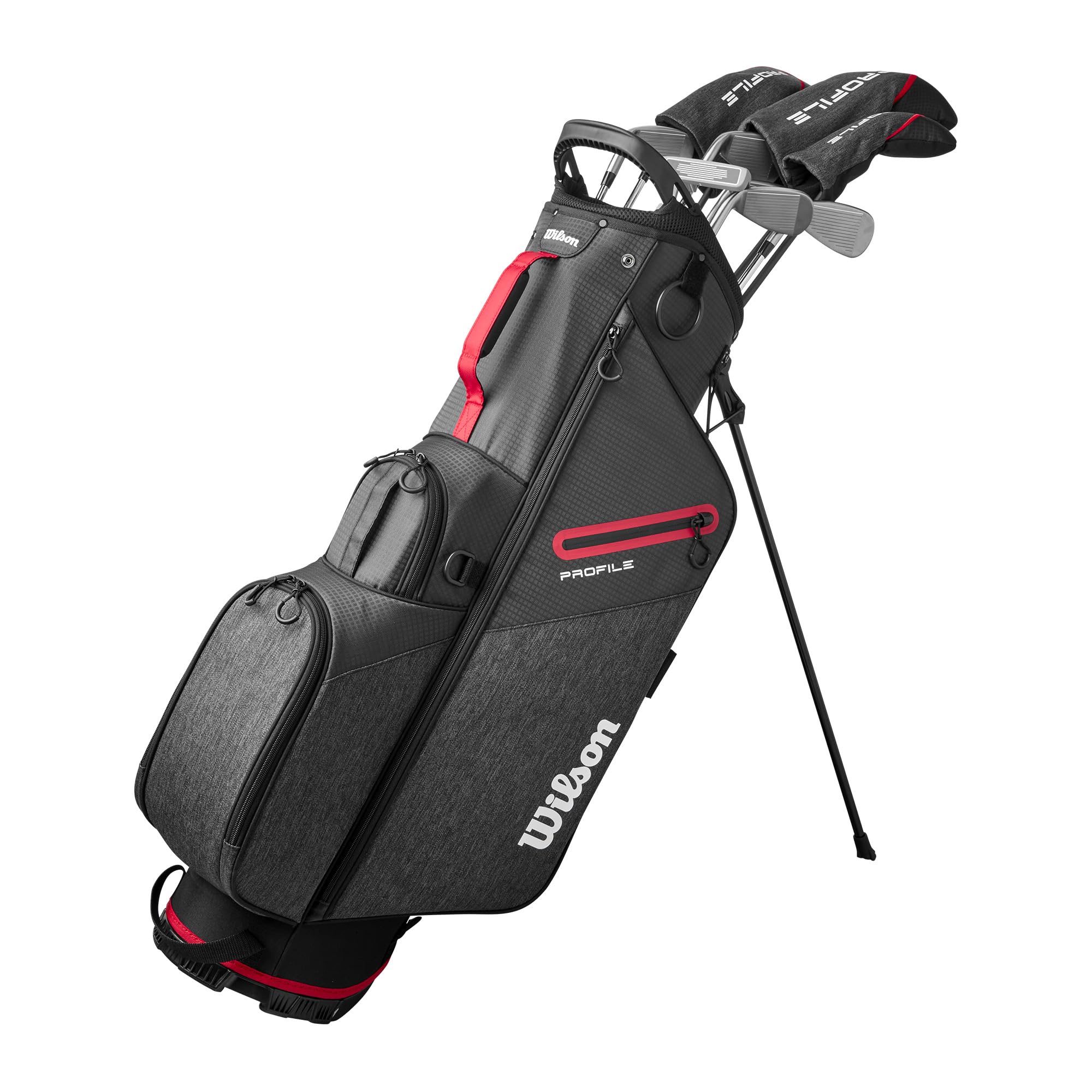 Wilson Teen Profile Complete Golf Set with Stand Bag - Right Hand, Junior, Red/Black/Silver
