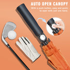 Zomake Large Golf Umbrella 62 Inch - Double Canopy Vented Golf Umbrellas For Rain Windproof Automatic Open Golf Push Cart Umbrel