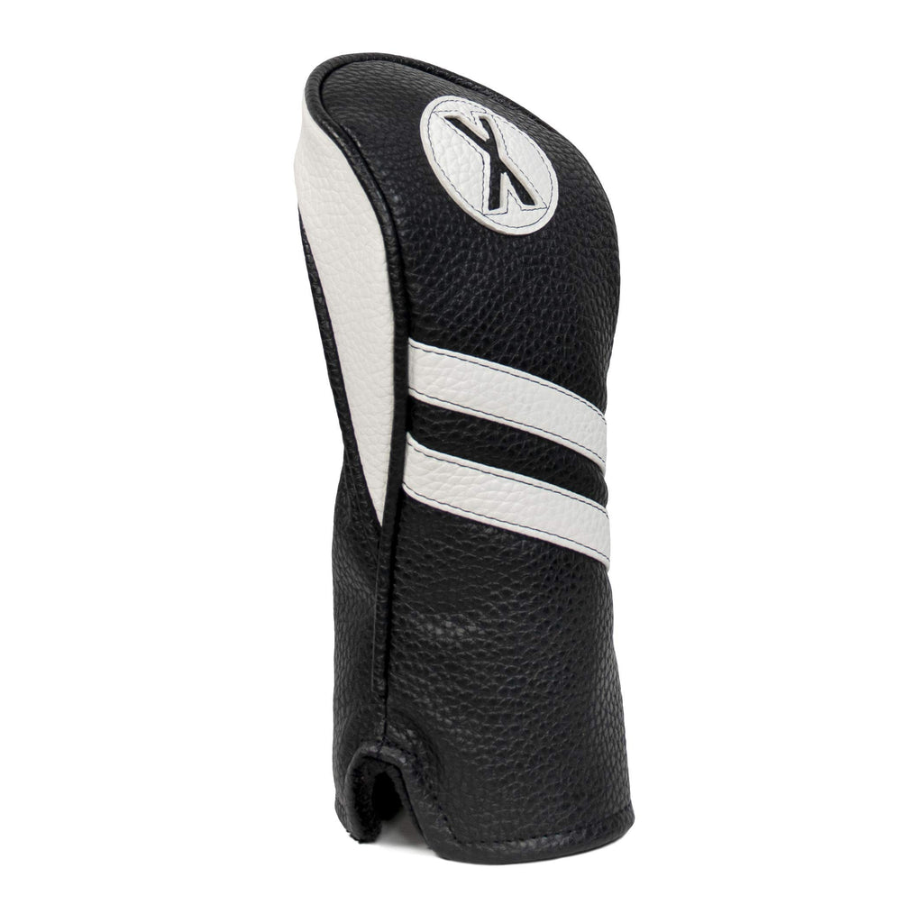 Proactive Sports Vintage Golf Club Head Covers For Hybrids| X Hybrid Headcover | Classic Leather Look | Black/White