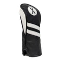 Proactive Sports Vintage Golf Club Head Covers For Hybrids| X Hybrid Headcover | Classic Leather Look | Black/White