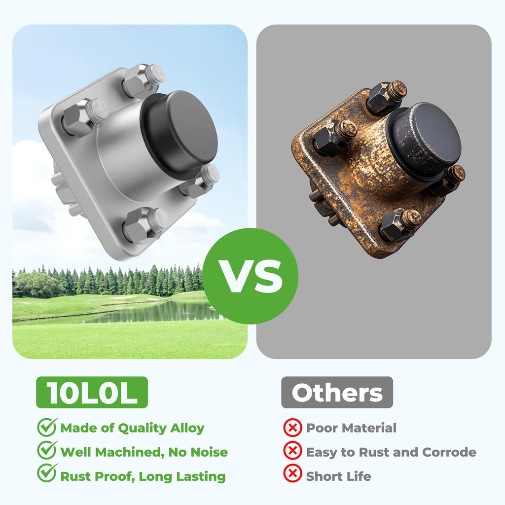 10L0L Golf Cart Front Wheel Hub Assembly With Hub Bearing/Oil Seal/Dust Cover For Club Car Ds&Precedent 2003-Up, Oem# 102357701(