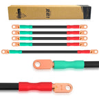 10L0L Golf Cart Battery Cables, Fits Ezgo Txt 1994-Up For 36 & 48 Volt Golf Cart Batteries Cables Kit With 4-Gauge(5Pcs)