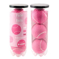 QF ENTHUSY Pink Tennis Balls, 3 Pack Colored Tennis, Suitable for Beginner, Training, Matches & Practice Sessions (RaspberryRed)
