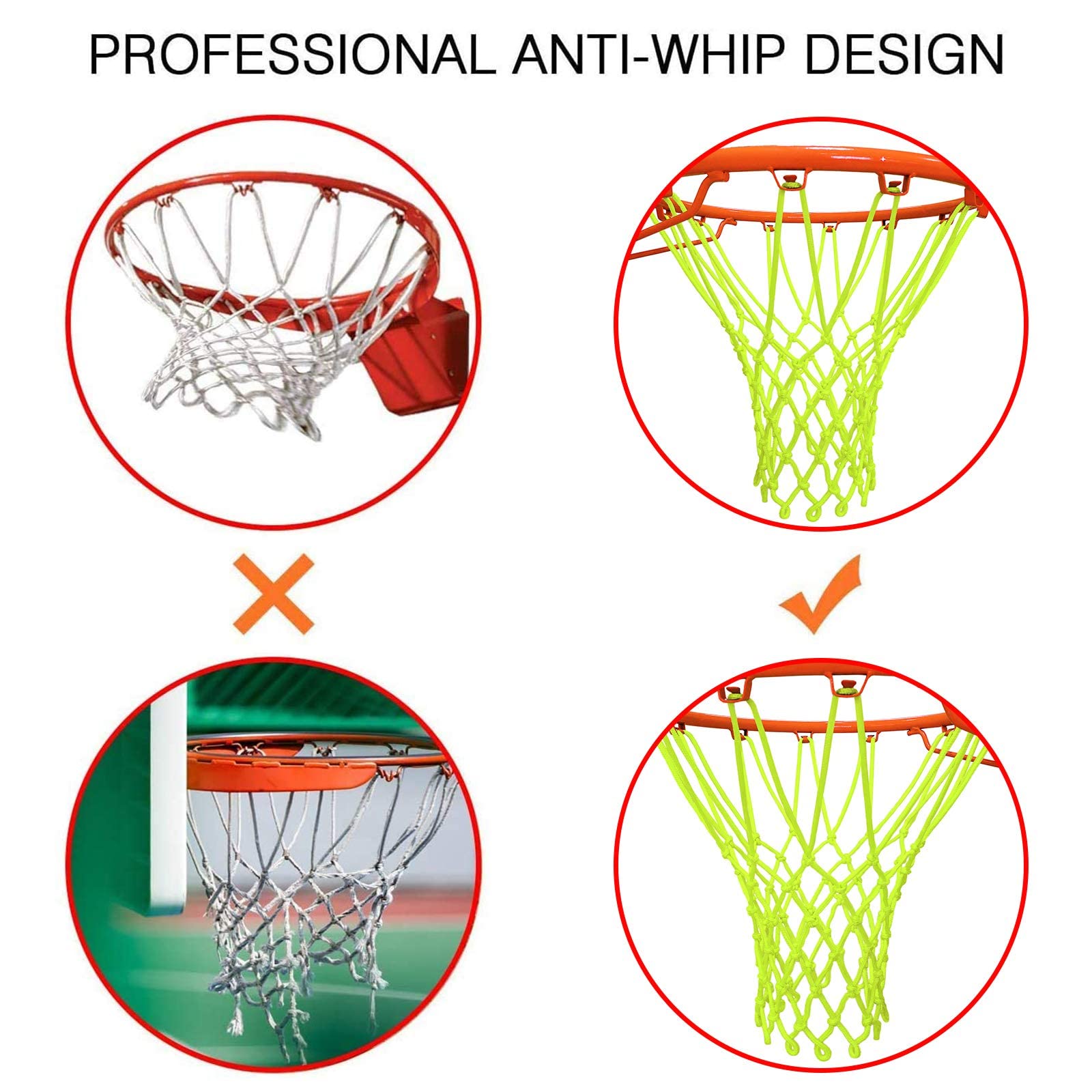 Lao Xue Nightlight Basketball Net Luminous Outdoor Portable Sun Powered Sports Nylon