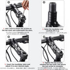 Azarxis Bike Stem Adjustable 25.4 31.8Mm Bicycle Stem Mtb 85 Degree - 90 110 145Mm Aluminum Alloy Mountain Bike Handlebar Riser