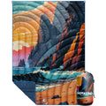 hotkoko Camping Blanket,Lightweight Down Alternative Puffy Printed Camping Blanket Packable Outdoor Blanket for Camping,Travelin