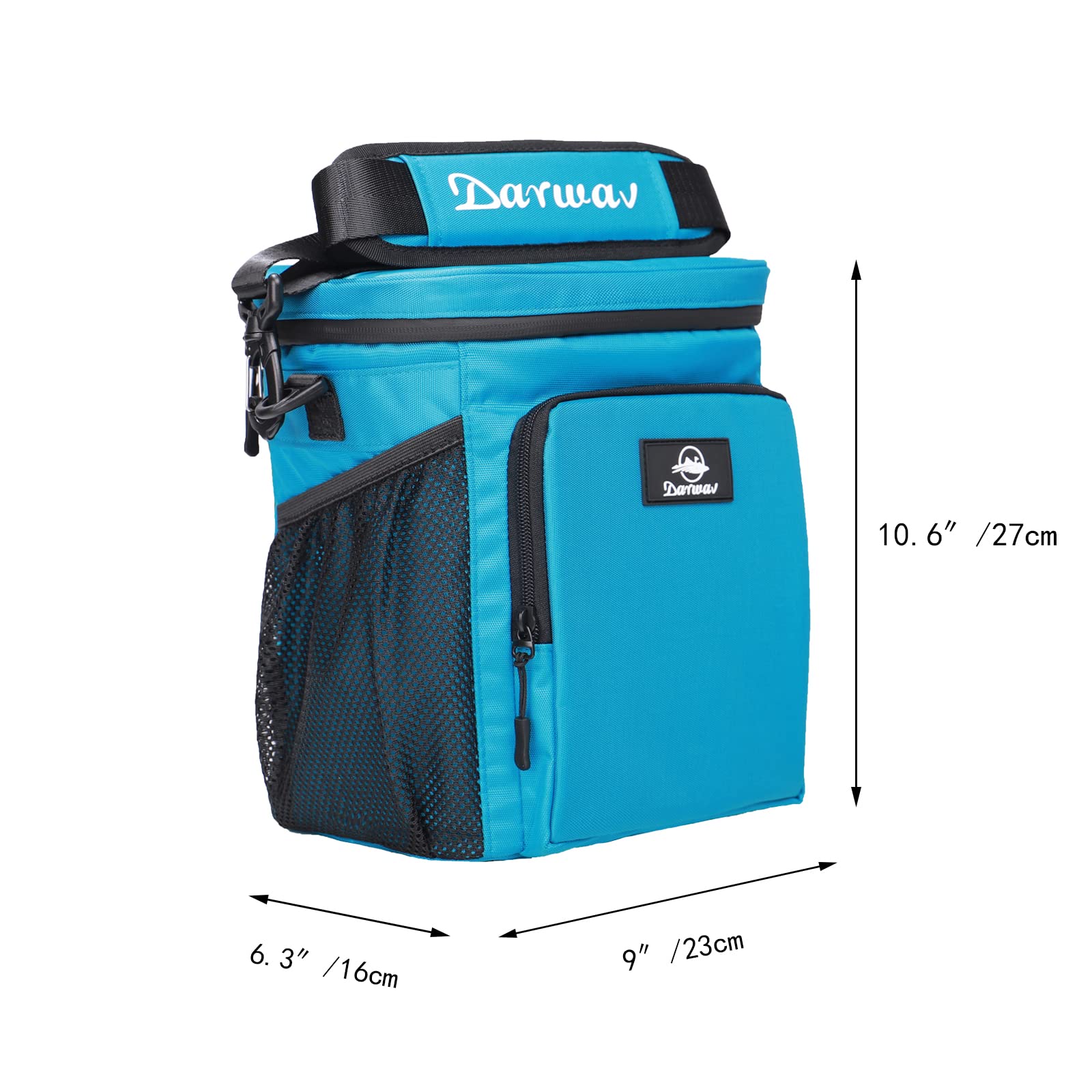 Darwav Golf Cooler, 12-Can Insulated Soft Cooler Bag, Fits On Golf Push Cart (Black)