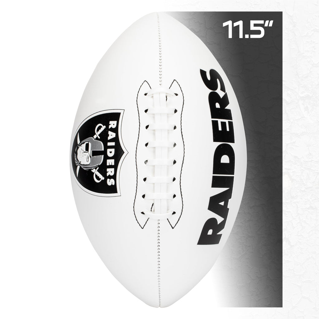 Franklin Sports Nfl Las Vegas Raiders Autograph Football - Official Size White Panel Souvenir Football For Autographs + Signatur