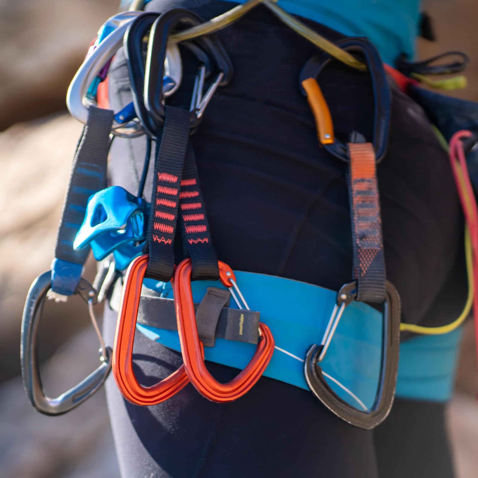 Triwonder Carabiner Clips Heavy Duty 12Kn Small Carabiners For Hammock Keys Dog Leash Harness Camping Hiking (12Kn Wire Gate - 2