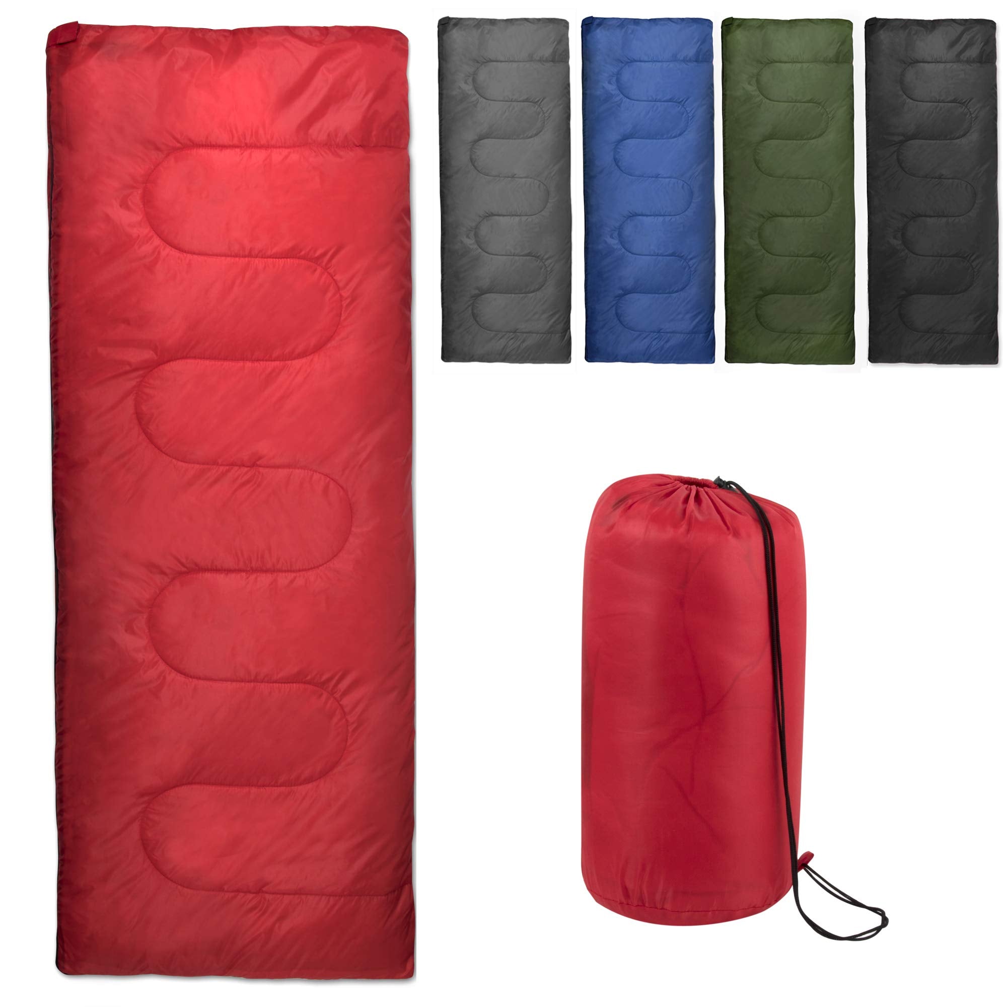 Sleeping Bags Bulk 10 Pack Envelope Sleeping Bags, 4 Seasons Warm Or Cold Lightweight Indoor Outdoor Sleeping Bags For Adults, B