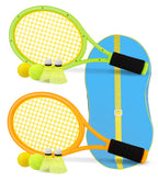 Kids Tennis Racket,17 Inch Plastic Tennis Racket With 2 Soft Balls,2 Tennis Balls And 4 Shuttlecocks For Kid,Toddler Outdoor/Ind