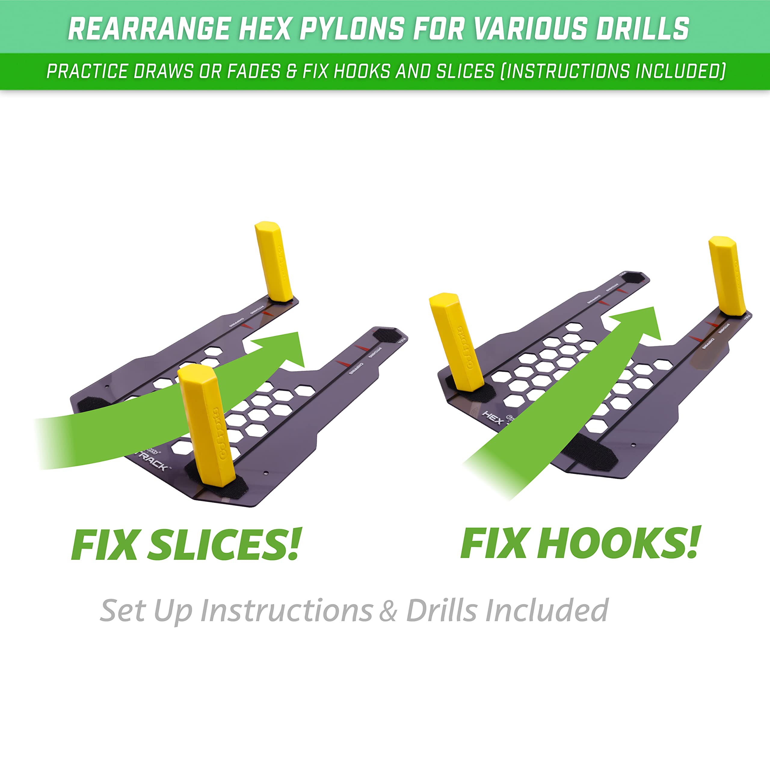 Gosports Golf Hex Track Swing Path Guide - Fix Slices, Hooks, Alignment And More