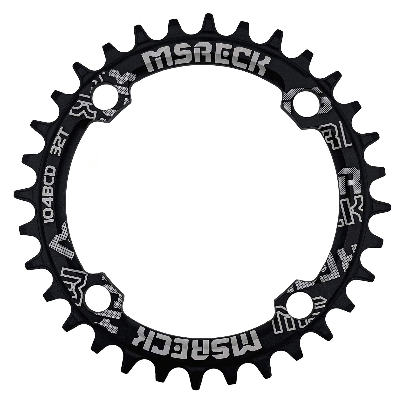 Msreck Round Oval Chainring 104 Bcd 32T 34T 36T 38T 40T 42T 44T 46T 48T 50T 52T Narrow Wide Single Chain Ring For Road Bikes, Mo