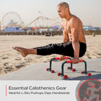 Rubberbanditz Calisthenics Parallel Bars At Home Workout Equipment Ideal For Push Ups, Dips, Handstands, Gymnastics