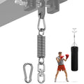 Yes4All Punching Bag Hanger, Heavy Bag Spring 555 LB Capacity, Stainless Steel Hanging Kit with Spring Hook & Carabiner/360 Swiv