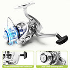 Fishing Pole And Reel Combo - 2Pcs 5.9Ft Carbon Fiber Telescopic Rods Spinning Reels Saltwater/Freshwater Kit With Lures, Line A