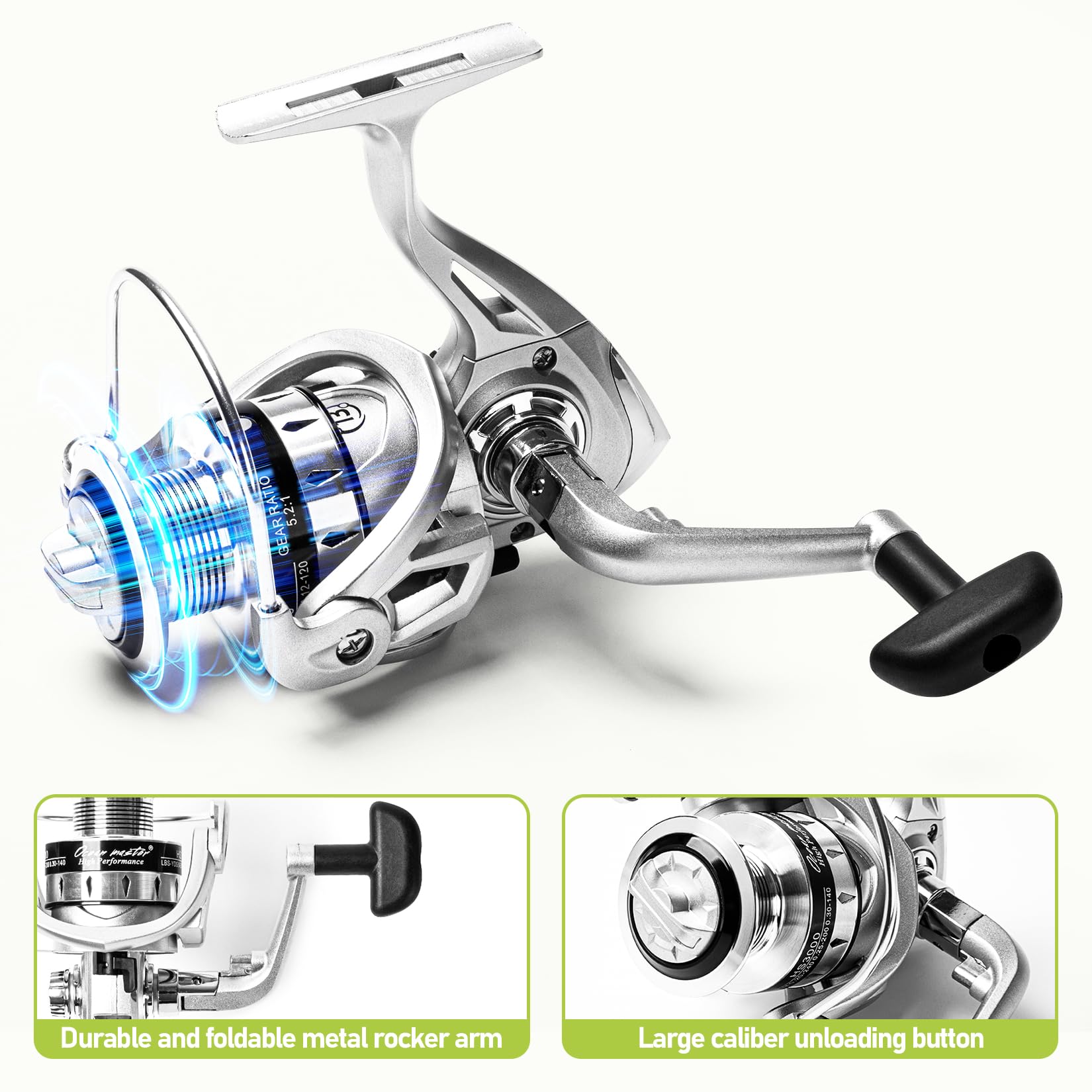 Fishing Pole And Reel Combo - 2Pcs 5.9Ft Carbon Fiber Telescopic Rods Spinning Reels Saltwater/Freshwater Kit With Lures, Line A