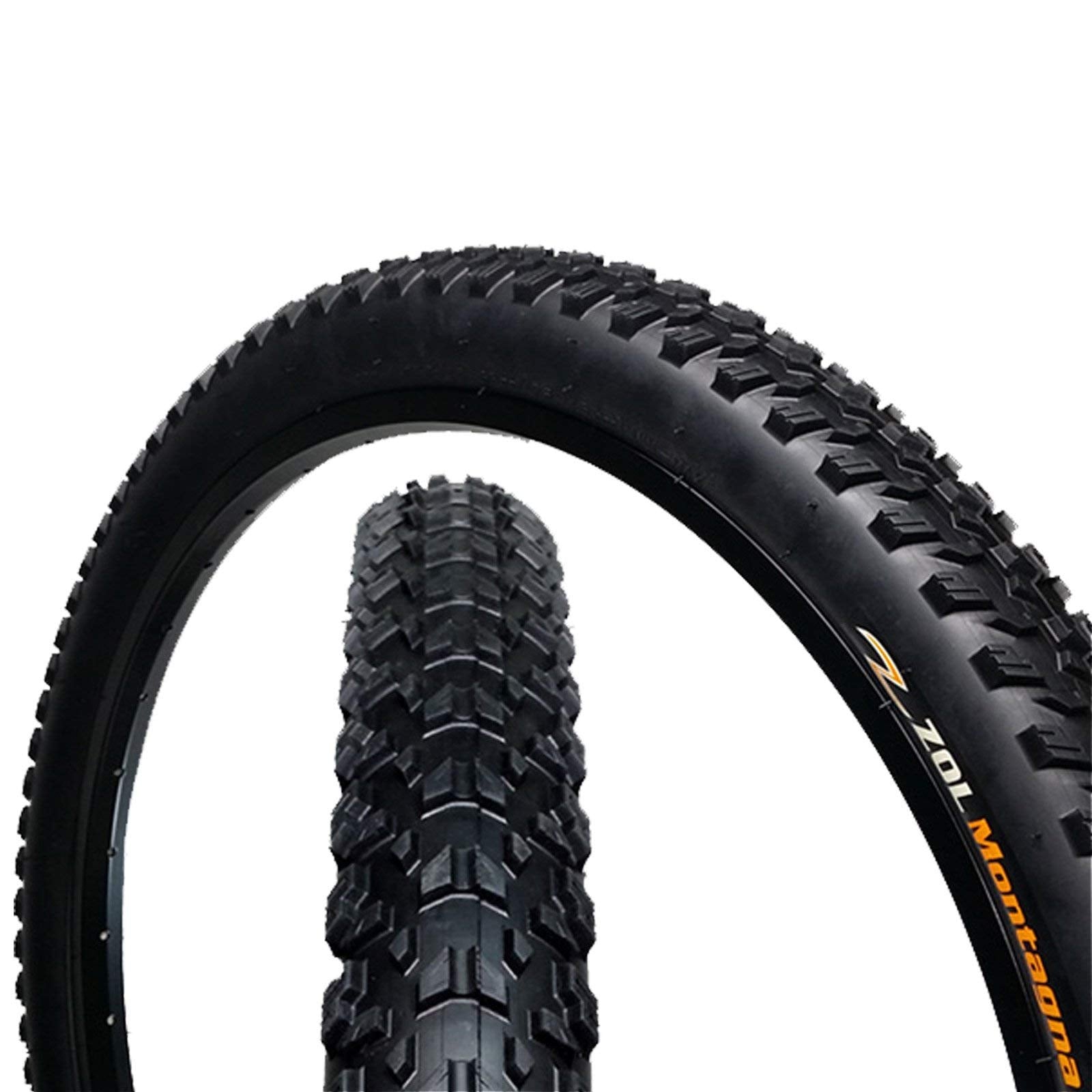 Zol Montagna Mtb Mountain Wire Bike Bicycle Tire 27.5X2.125 Black (1 Piece)