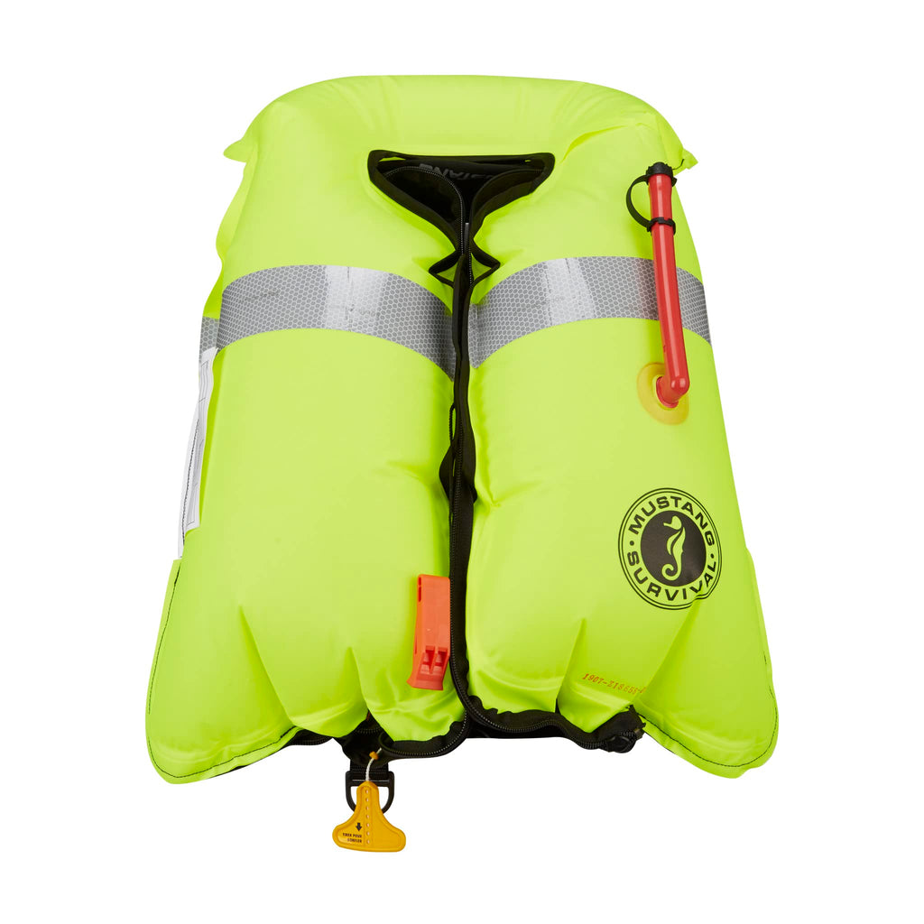 Mustang Survival - Hit Inflatable Work Vest For Adults (Orange & Black - One Size Fits All), Auto Hydrostatic, Enhanced Mobility