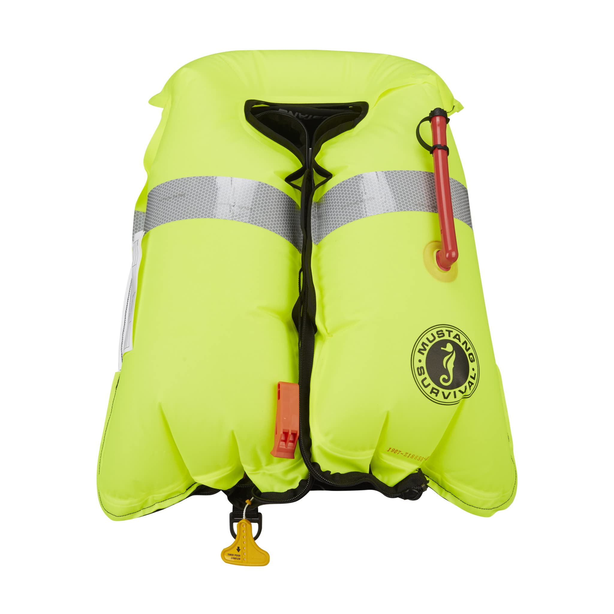 Mustang Survival - Hit Inflatable Work Vest For Adults (Orange & Black - One Size Fits All), Auto Hydrostatic, Enhanced Mobility