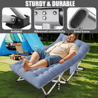 Colmerd 2 Pack Extra Wide Cot Xxl Sleeping Cots For Adults 79 L X 32 W X 18 H Camping Cot With Comfortable Mattress Camping Cots